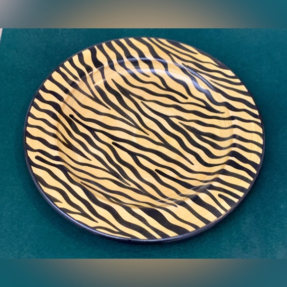 1996 Vintage Laurie Gates Safari Animal Print Salad Plate - Picture 4 of 12